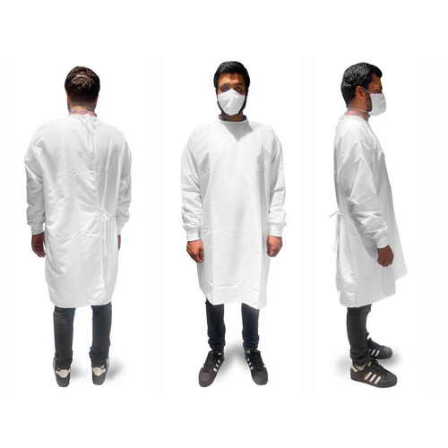 BANU Isolation Gowns – ( 80 PACK ) Reusable Level 2 Water Repellent Gown Double Knotted Protective Gowns for Healthcare – Protective Anti-Fluid Fabric