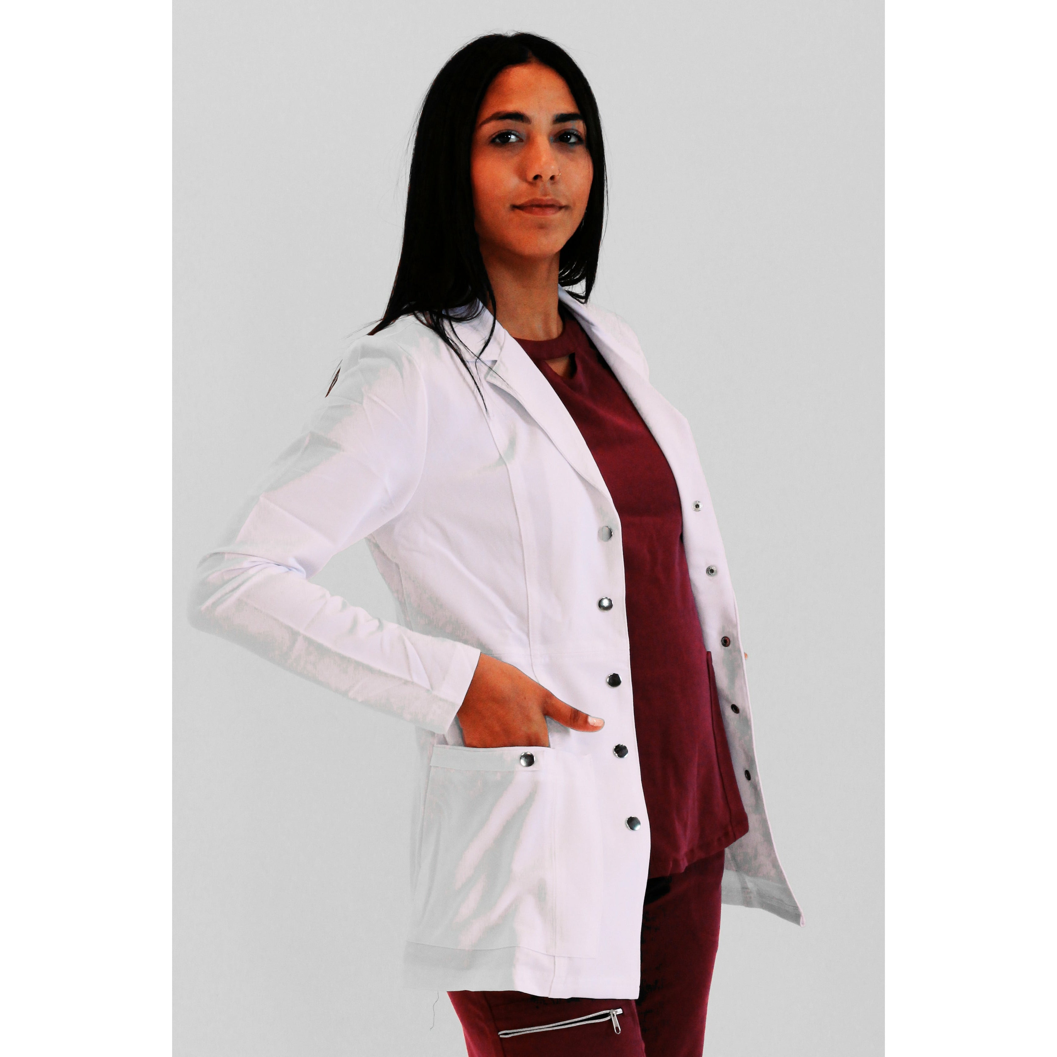 Coral Long Lab Coat