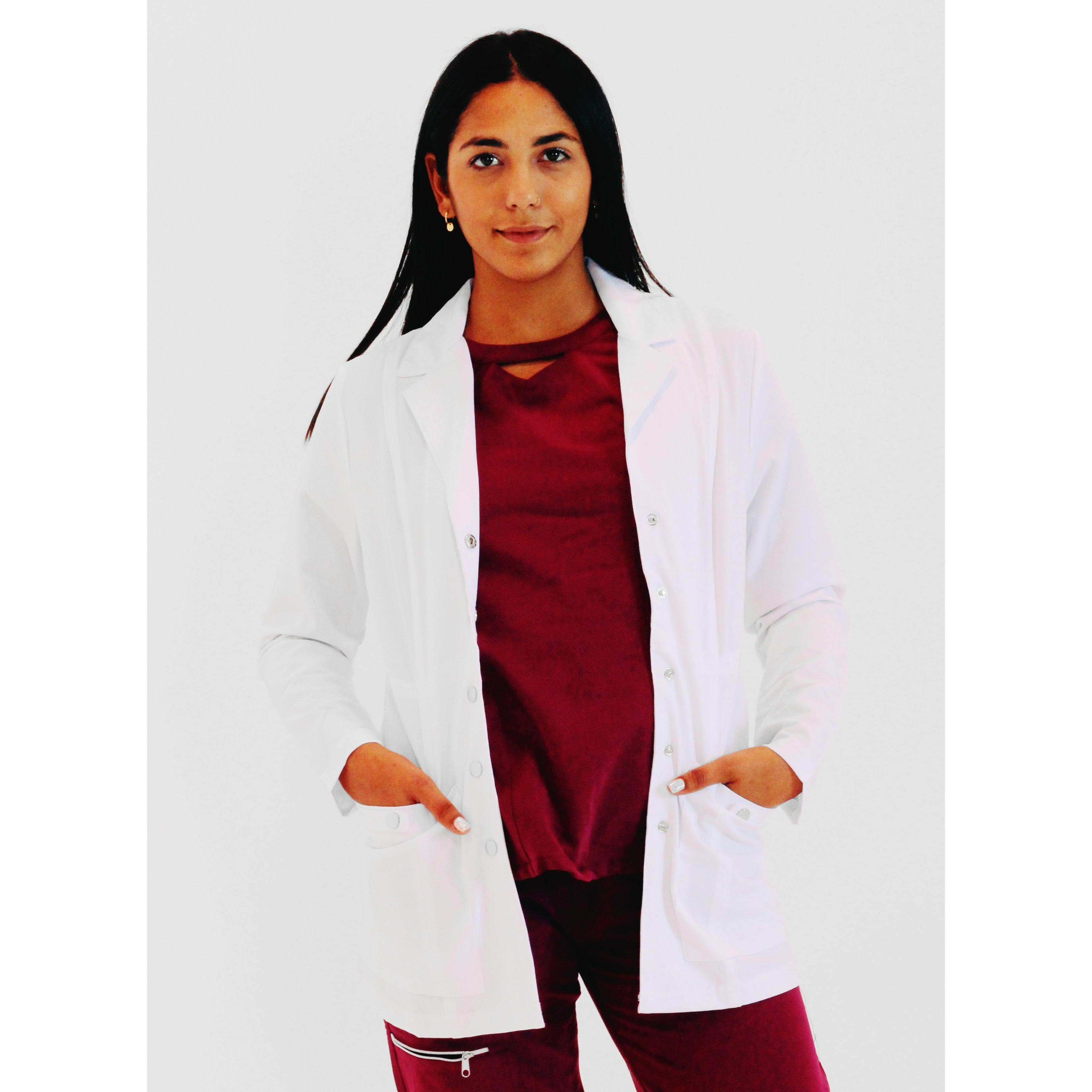 Coral Long Lab Coat